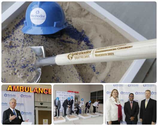 Collage of breaking ground