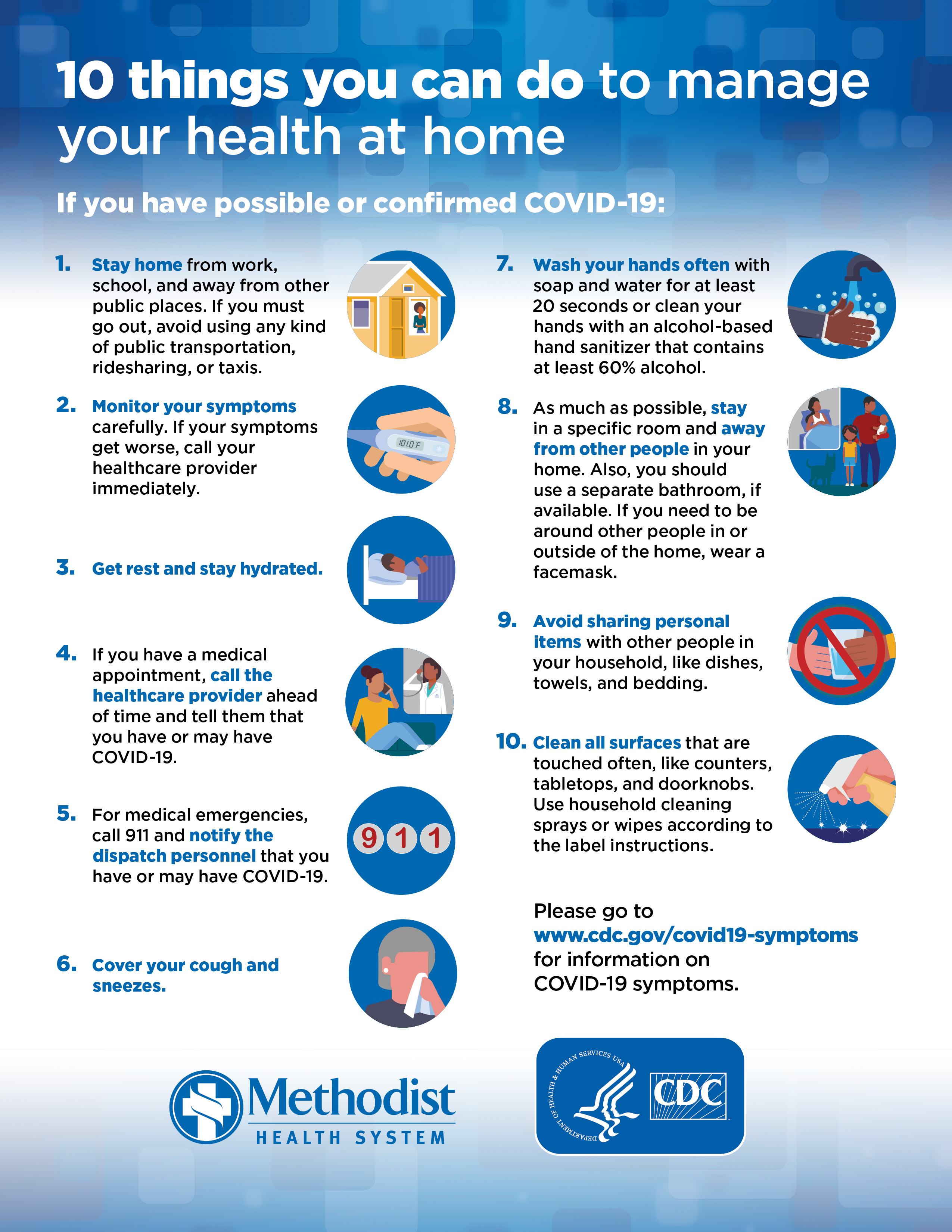 10 Things You Can Do To Manage Your Health at Home Infographic
