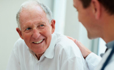 Doctor with senior patient