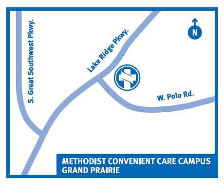 Grand Prairie Convenient Care Campus Map