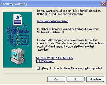 Dialog box on computer