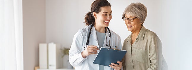 Woman meeting with a doctor