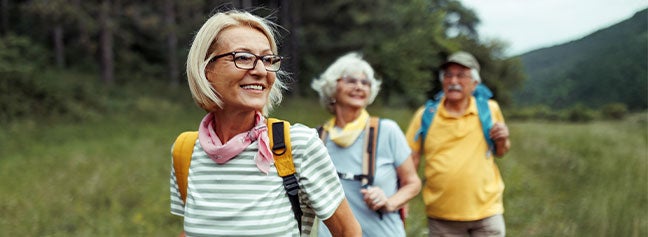 Group of adults hiking