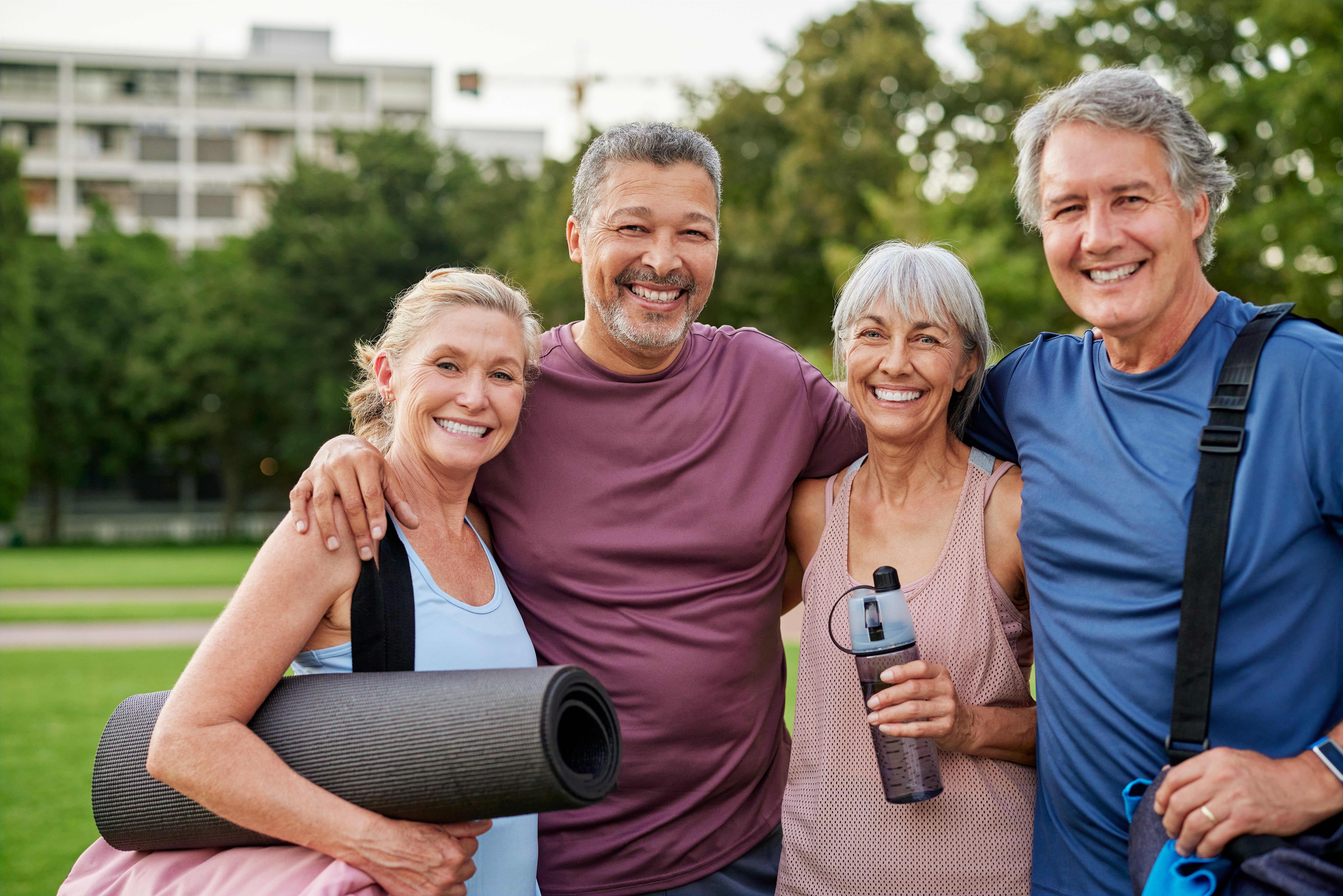 group of active older adults 